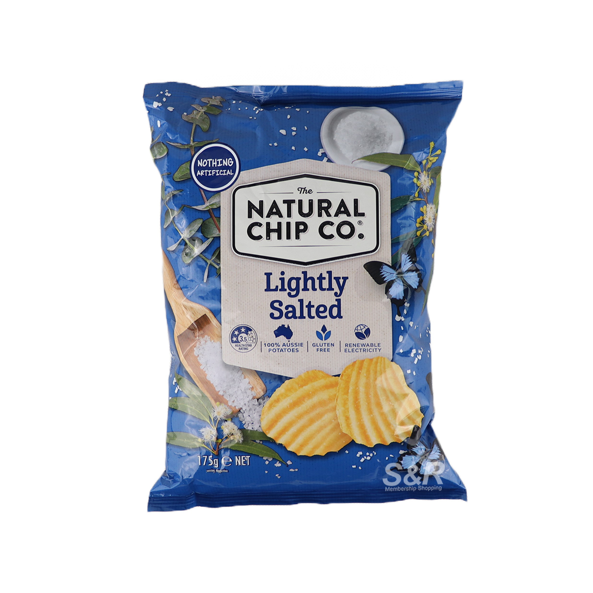 The Natural Chip Co. Lightly Salted Potato Chips 175g The Natural Chip Co. Lightly Salted Potato Chips 175g